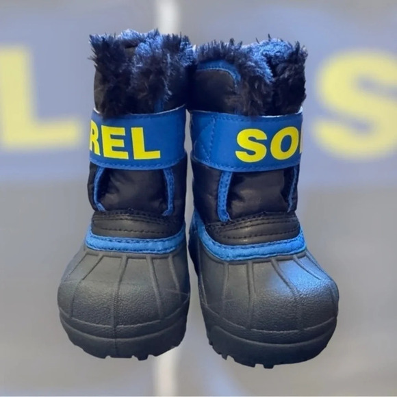 Sorel Toddler Commander Grip-Strap Fleece Snow Boots Size 4 - Picture 1 of 12